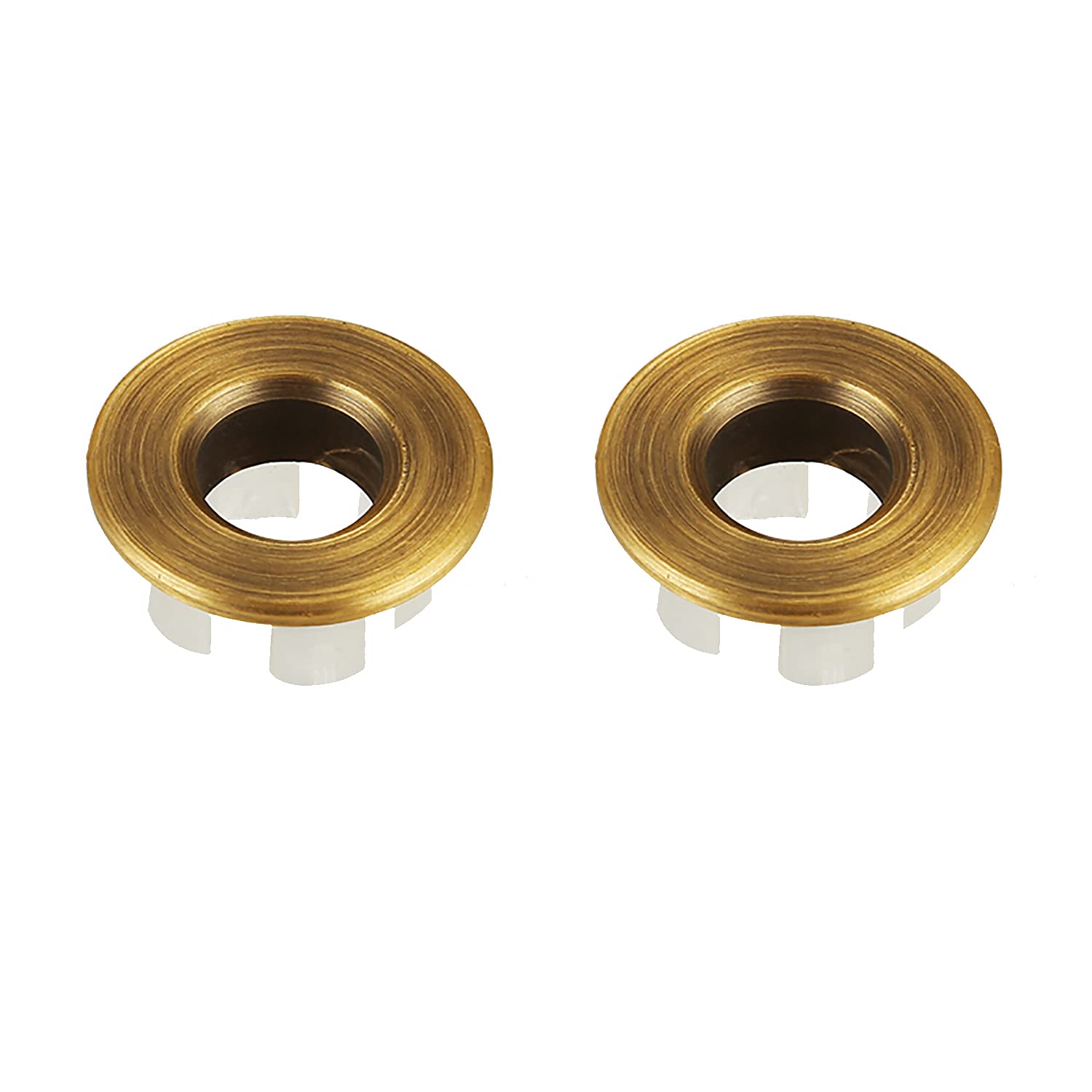 NSODOO Basin Trim Overflow Cover Brass Insert Hole Round Plugs Antique Brass 2pcs