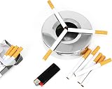 com-four® Stainless Steel Wind Ashtray with Removable Lid - Ø 11 cm view 4
