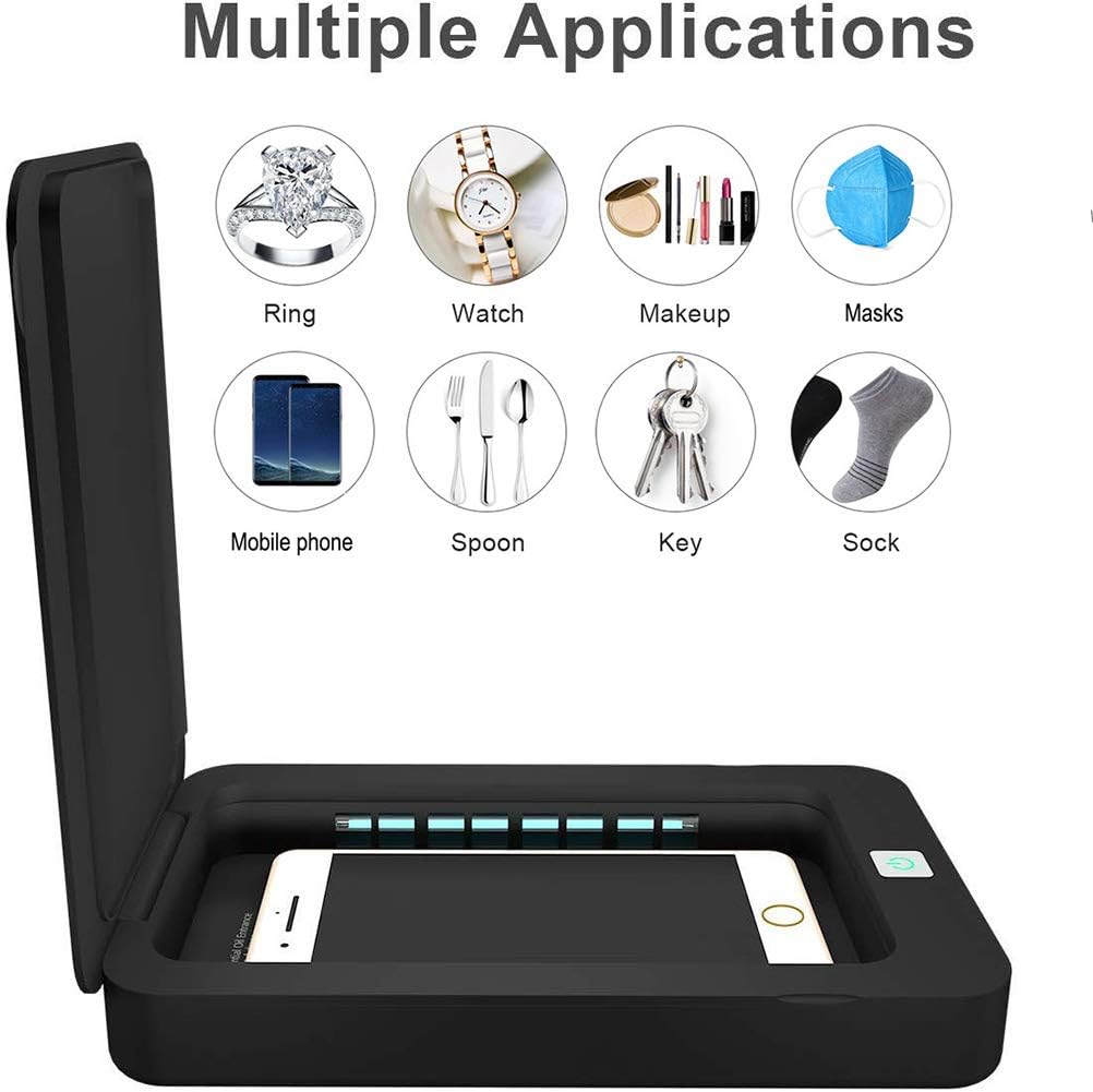 NOENNULL UV Cleaner Sanitizer, Smart Phone Sanitizer,Portable UV Sterilizer with Aromatherapy Function for Phone Jewelry Watch