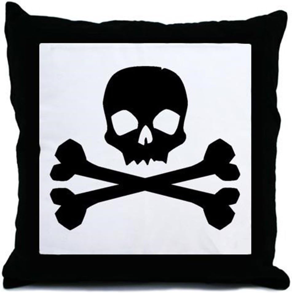 Amazon Com Cafepress Skull Crossbones Black Decor Throw