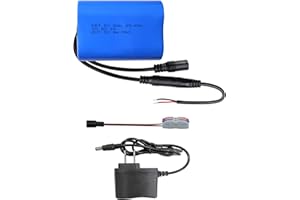 KBT KEEP BETTER TECH KBT 5V 8000mAh Rechargeable Lithium-ion Battery Pack with DC5521 Connector & 5V Battery Charger Compatible with 5 Volt Devices Heated Vest, Heated Jacket, RC Car, Robot, DIY, LED Light Strip