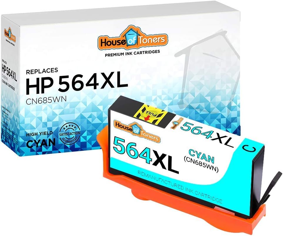 HouseOfToners Remanufactured Ink Cartridge Replacement for HP 564XL CN685WN (1 Cyan)