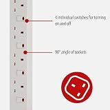 Brennenstuhl 4 Way Extension Lead 2m Individual Switch 90 Degree Sockets view 2