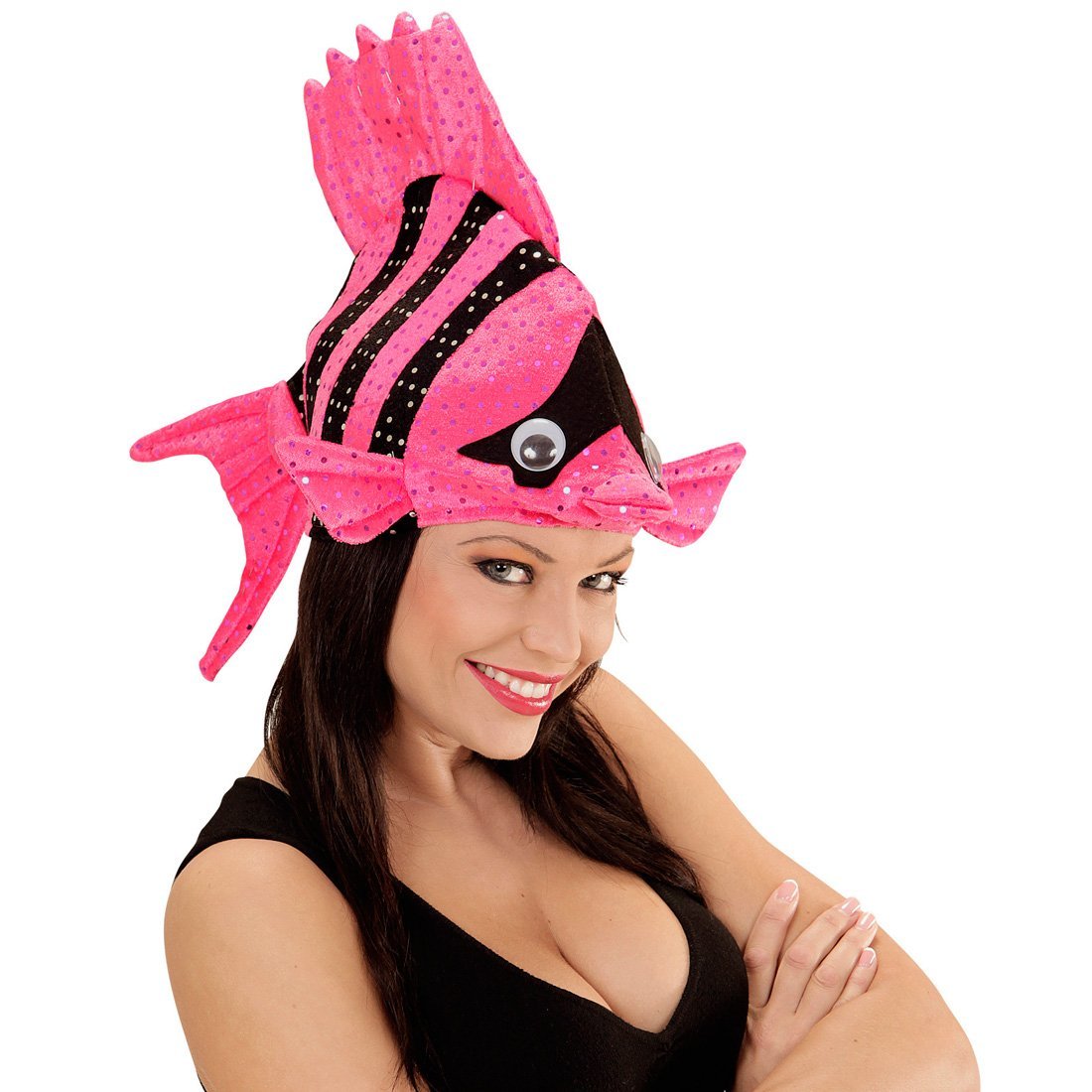 Buy NOVELTY PINK FISH HAT FANCY DRESS 