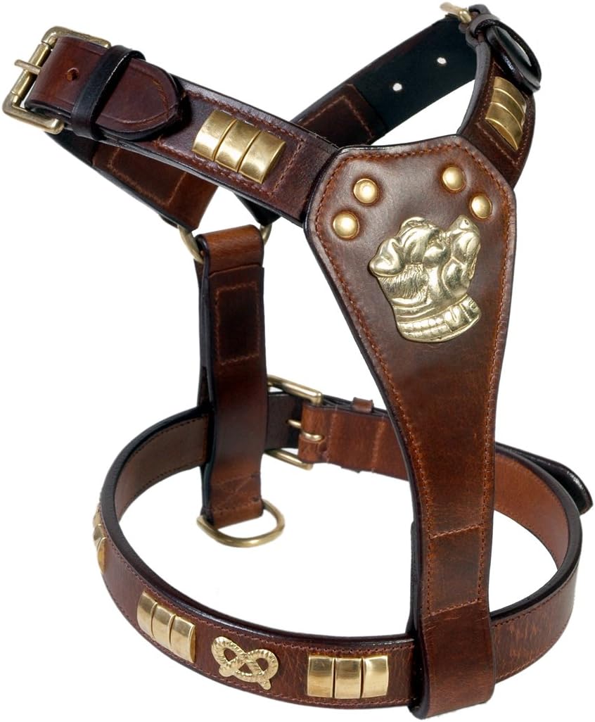 STAFFORDSHIRE BULL TERRIER LEATHER DOG HARNESS