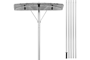 Goplus Snow Roof Rake, 25-Inch Blade 20 Ft Extension Snow Shovel for Snow Removal w/Wheels Anti-Slip Handle, Ideal for Roof C