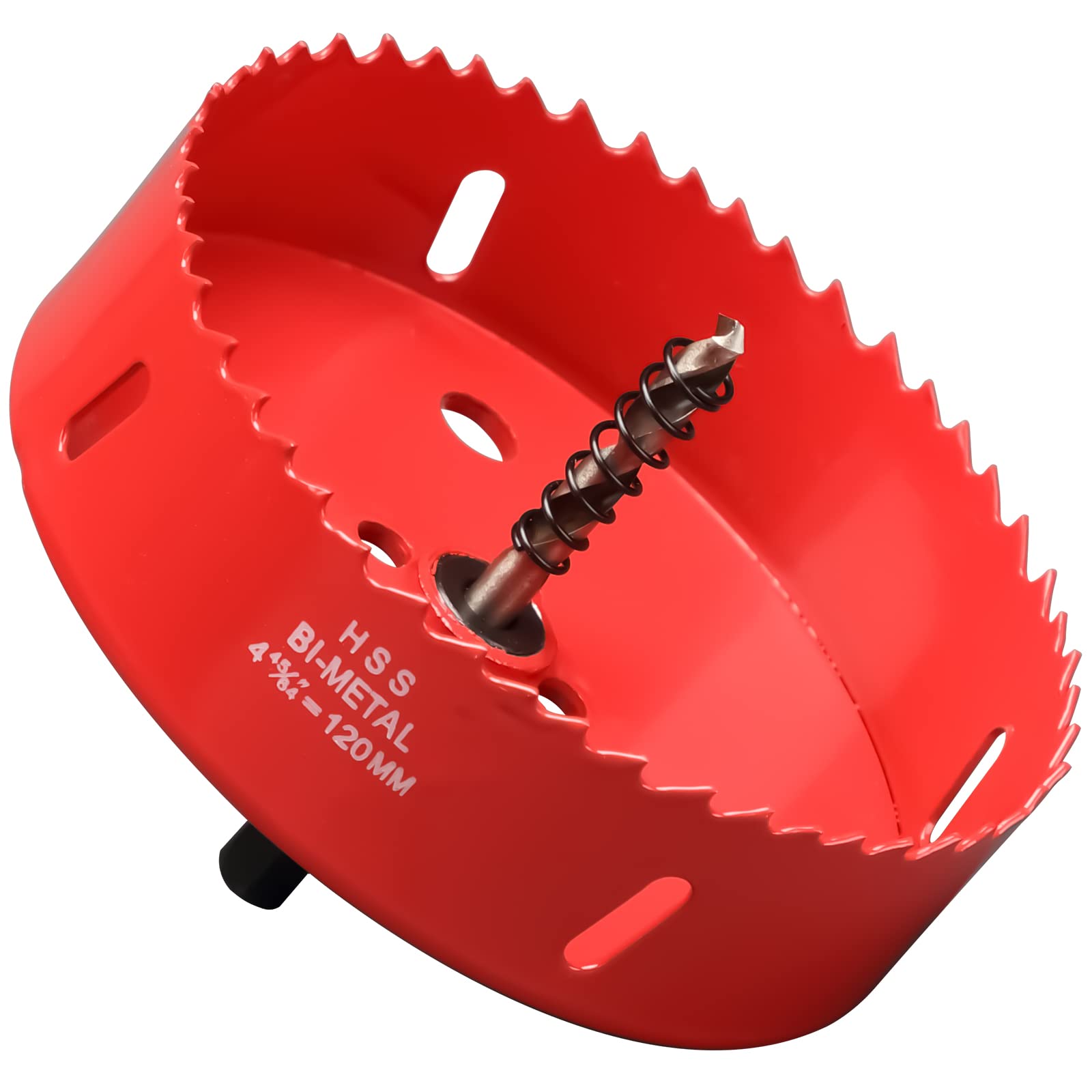 Hole Saw 120 mm, Bi-Metal Cutting Depth HSS M 42 Hole Cutter for Cutting Wood, Plastic, Drywall, Plasterboard and Soft Metal Sheet