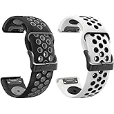 BEFIA 22mm Quickfit Watch Band for Garmin Fenix 5/6/7 Pro Solar Forerunner 935 745 965 955, Breathable Wristband for Garmin MARQ Descent Quatix