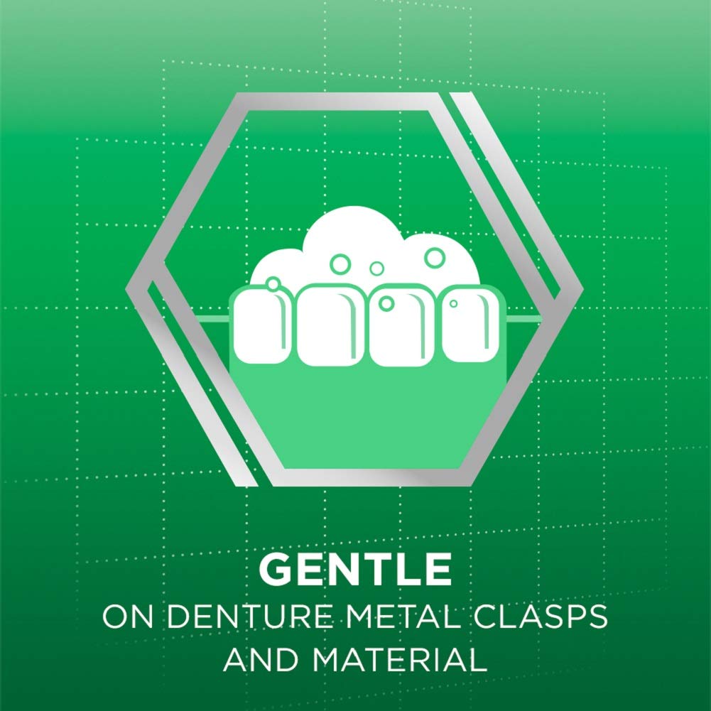 Polident Smokers Antibacterial Denture Cleanser Effervescent Tablets, 120 count: Beauty