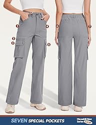 Moosehill Cargo Hiking Pants Women High Waisted