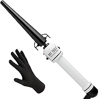 Hot Tools Professional Nano Ceramic Tapered Curling Iron for Shiny Curls, Medium 1/2 to 1 Inch