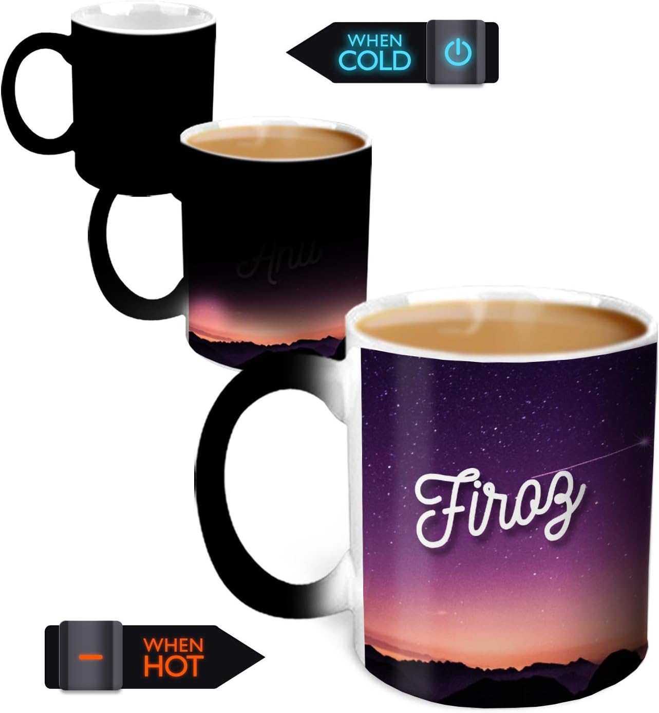 Hot Muggs You're The Magic? Firoz Magic Mug Personalised Name Ceramic, 315ml, 1 Unit