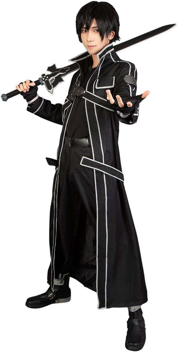 Cosfun Kirigaya Kazuto Cosplay Costume Full Outfit Black mp003071
