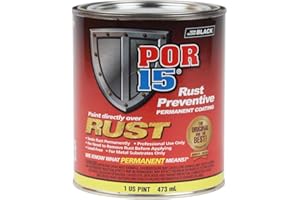 POR-15 Rust Preventive Coating, Stop Rust and Corrosion Permanently, Anti-rust, Non-porous Protective Barrier, 16 Fluid Ounces, Semi-gloss Black