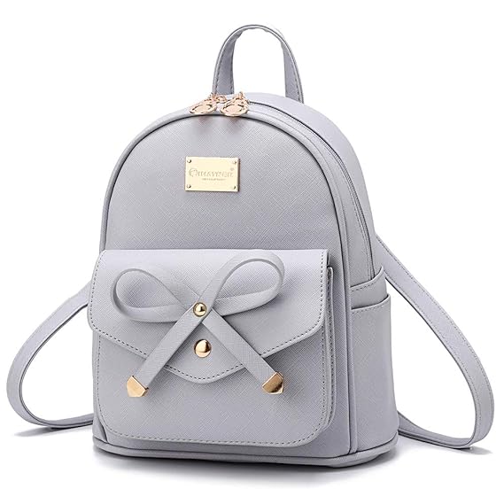 girls bowknot cute leather backpack mini backpack purse for women