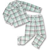 PajamaGram Fleece Pajamas for Kids - Kids Button Down Pajamas