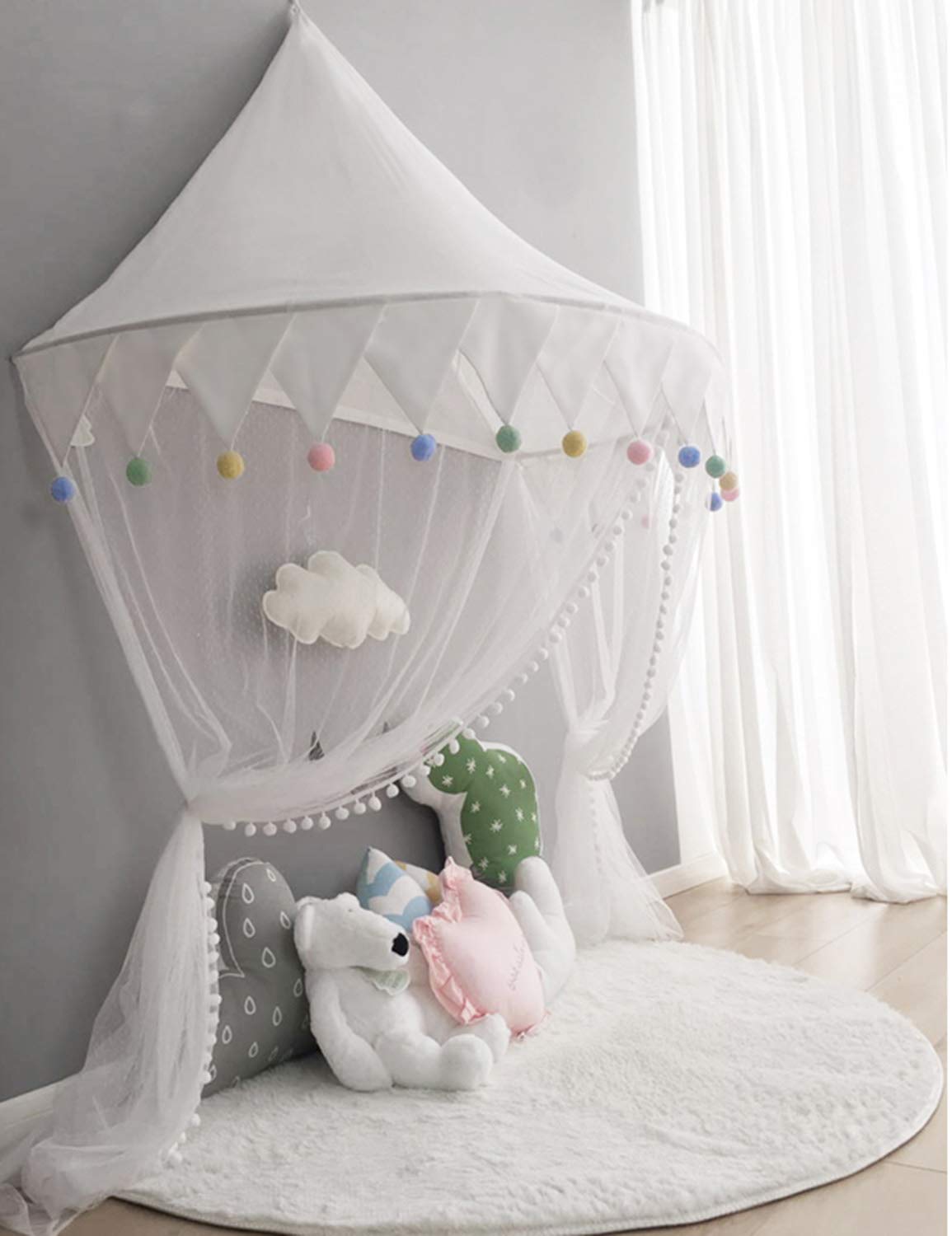 Ciel De Lit Enfant Decoration De Lit Bebe Moustiquaire Baldaquin Fille Garcon Tente De Lit Tentes Enfants Cadeau Naissance Wbt Ameublement Et Decoration Ciels De Lit