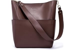 BOSTANTEN Women's Leather Designer Handbags Tote Purses Shoulder Bucket Bags