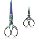 BIHRTC 2 Pairs Scissors 5 Inch Sewing Scissors and 3.6 Inch Small Embroidery Scissors Stainless Steel Tip Scissors…