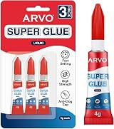 ARVO Super Glue Liquid 12g Pack of 3 4g All-Purpose Fast-Drying Adhesive view 1