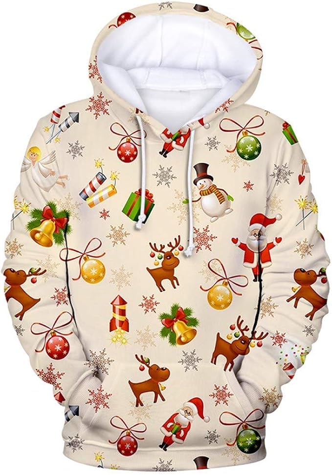 Shirtracer Kinder Hoodie | Weihnachtsmotiv Katzen | 80% Baumwolle | Für Jungen & Mädchen | Gemütlicher Kapuzenpullover