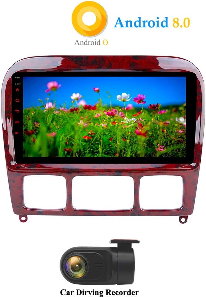 XISEDO Android 9.0 In-Dash 9" Car Stereo Autoradio Car Radio RAM 4G ROM 64G Sat Nav Car GPS Navigation for Mercedes-BENZ S-W220/S280/S320/S350/S400/S500(1998-2005) (with DVR)
