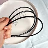 Kuou 4x Plastic Headbands Black 8mm Thin Teeth Non Slip Hair Bands view 6