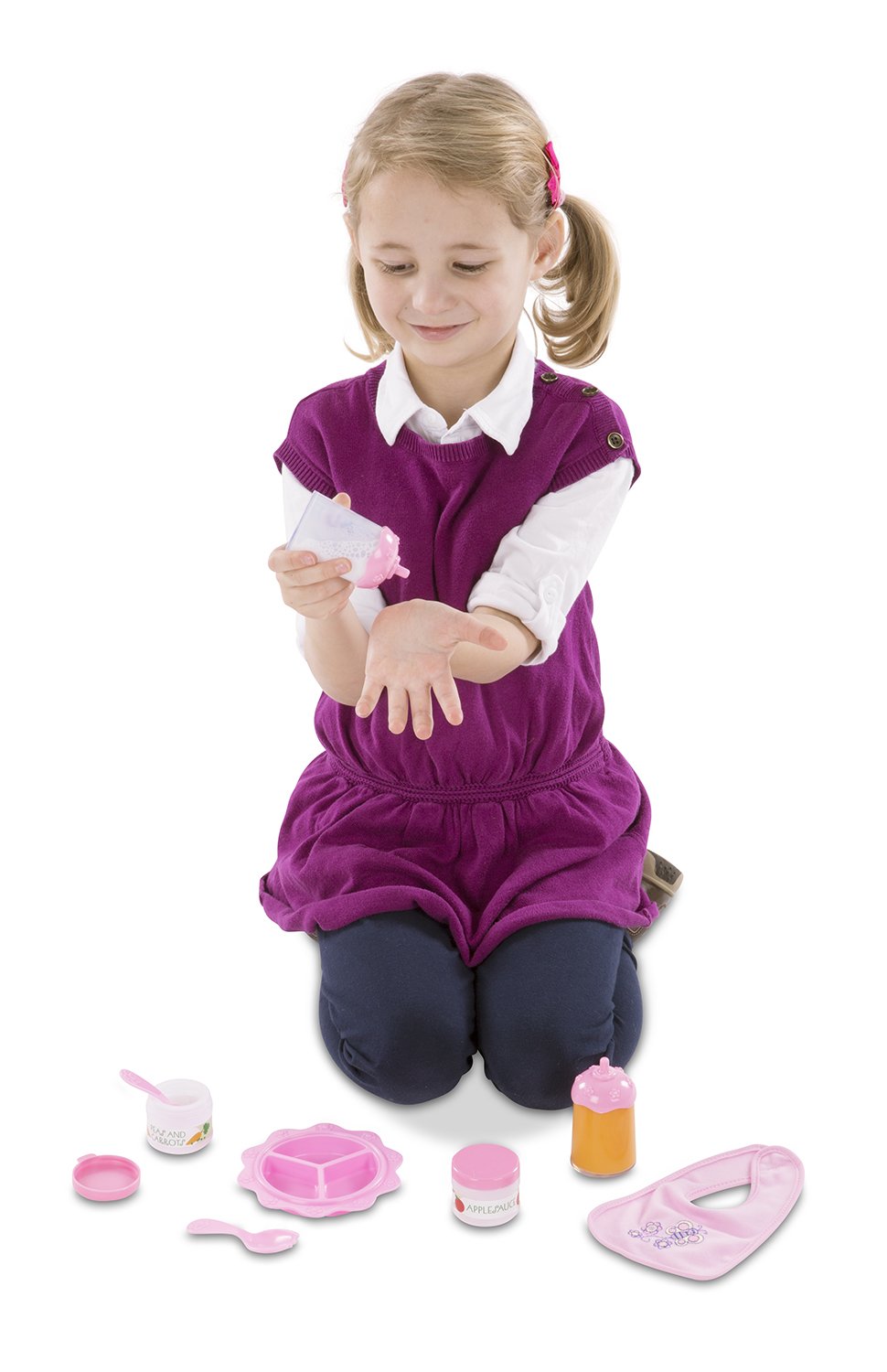 Melissa Doug Mine to Love Time to Eat Doll Accessories Feeding Set (8