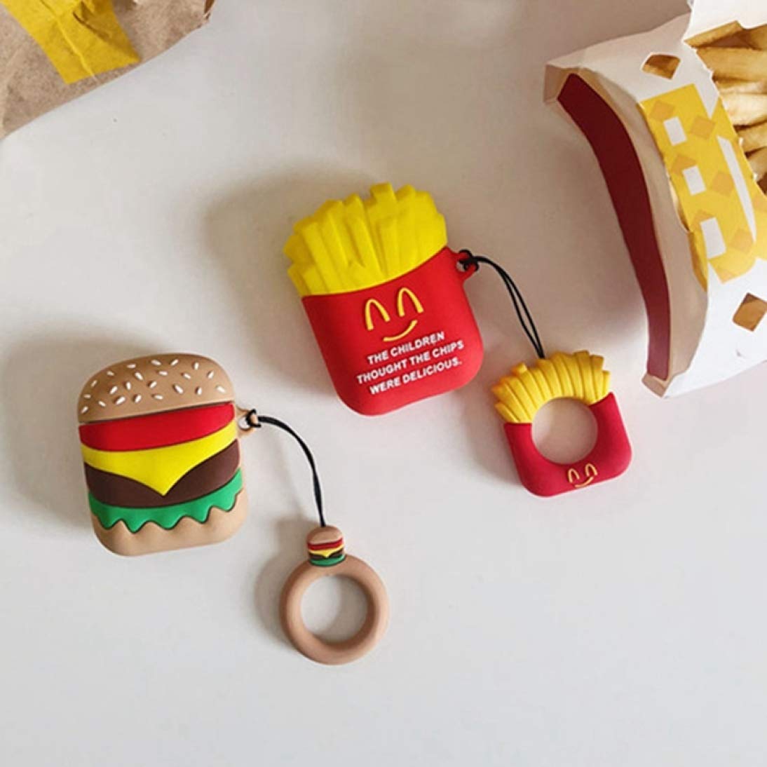 Elettronica pinruitai Custodia in Silicone per Apple Airpods in Stile  Elegante con Ciondolo a Forma di Hamburger e Patatine Fritte  urban-earth.co.uk