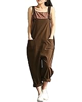 Damen Latzhose Aus Baumwollleinen - Lässiger Overall Für Sommer & Freizeit