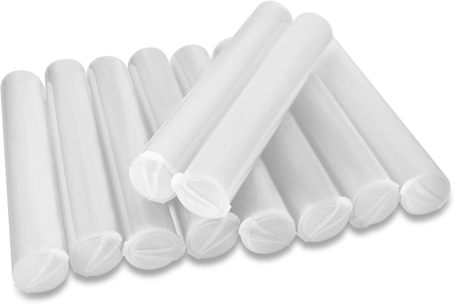 MM SUPPLIES 600 PACK 116MM OPAQUE WHITE BLUNT TUBES Cone