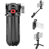 JOBY TelePod Mini Mini Selfie Stick Tripod with Bluetooth Remote | Compact Portable Phone Tripod, Extendable Hand Grip &amp; Desktop Stand, Horizontal/Vertical Phone Holder, Dual Cold Shoe Mounts