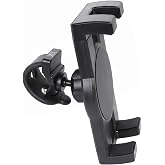 xik Tablets Holder Flexible Strap Mount for Mic Stand &amp; Peloton Bike | 360&deg; Ball Joint, Fits 22-38mm Tubes, for 4.7"-13" Tablets &amp; Phones, Gym &amp; Mic Stand Tablet Holder