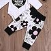 Ma&Baby Newborn Kids Baby Boy Girl Cotton Tops Romper Pants Hat 3Pcs Outfits Set Clothes, White (3-6 Months)