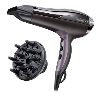 Remington Ionen-Haartrockner Pro-Air Turbo D5220, 2400 Watt, Keramik-Turmalin-Ring, Stylingdüse, Diffusor, schwarz