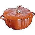STAUB Cast Iron 3.5 Qt Pumpkin Dutch Oven, Cocotte, Burnt Orange, Made in France