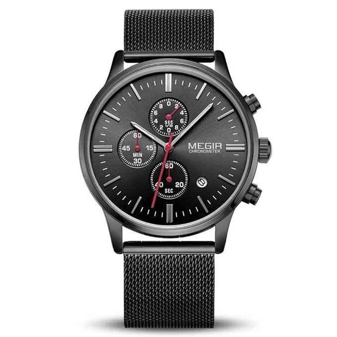 Reloj de Pulsera Impermeable para Hombre con Cronometro, Fecha, Calendario...