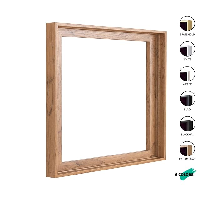 Square Floater Frames for Canvas Paintings 24x24 6 Colors