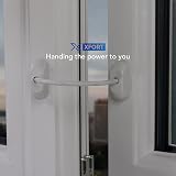 XFORT Key Locking Inline Window Handle White UPVC Replacement Lever Child Safety view 7