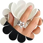 Andiyace Vintage Star Ring Star Knuckle Ring Hollow Star Stacking Ring Silver Star Finger Ring Adjustable Open Ring Jewelry for Women