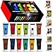 NUDGE Rembrandt Jumbo Acrylic Paint Studio - 12 Extra Large, 75 ml (2.53 Oz) Tubes - Best Selling Colors