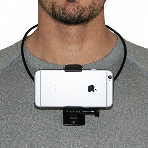 Phonoscope | Wearable Smartphone Mount with Universal Spring Loaded Holder. Operable with Any Smartphone. Easily Record POV Footage of your Loved Ones with Your Phone, Hands Free. (Black)