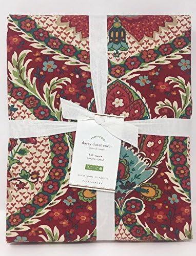 Amazon Com Pottery Barn Darcy Full Queen Duvet Red Paisley