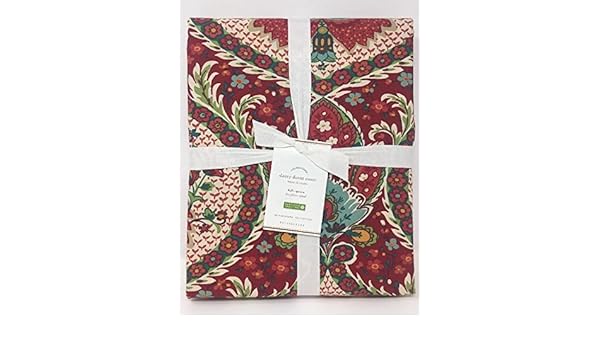 Amazon Com Pottery Barn Darcy Full Queen Duvet Red Paisley