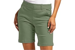 Hvyesh Jorts Women, Y2k, Stretchy, Ladies Twill Shorts High Waisted Bermuda Shorts Casual Summer Dressy, 7 Inch Inseam