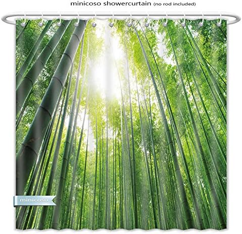 Minicoso ShowerCurtain bamboo grove bamboo forest at arashiyama kyoto japan Polyester Fabric Bathroom Shower Curtain
