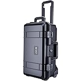 Lykus HC-5120 Waterproof Hard Case with Wheels and Customizable Foam, Interior Size 51.6x28.8x18.5 cm, Suitable for Camera, L
