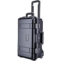 Lykus HC-5120 Waterproof Hard Case with Wheels and Customizable Foam, Interior Size 51.6x28.8x18.5 cm, Suitable for Camera, L