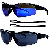 SydeStyle Bifocal Sunglasses for Men Women Reading Glasses Sun Reader Blue Mirror Sports Wrap UV400 Fishing Cycling