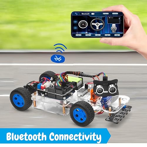 OSOYOO Robot Rc Smart Car DIY Kit to Build for Adults Teens with Servo  Power Steering Motor, WiFi, Bluetooth,